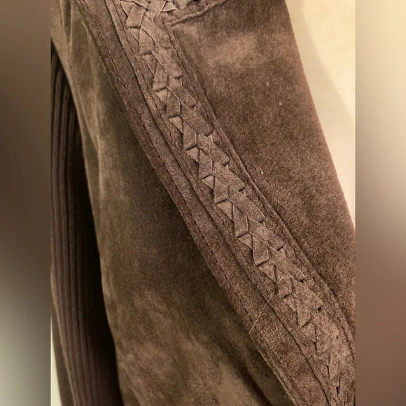 Peter Nygård Brown XL Suede Leather Sweater Jacket - Picture 8 of 16